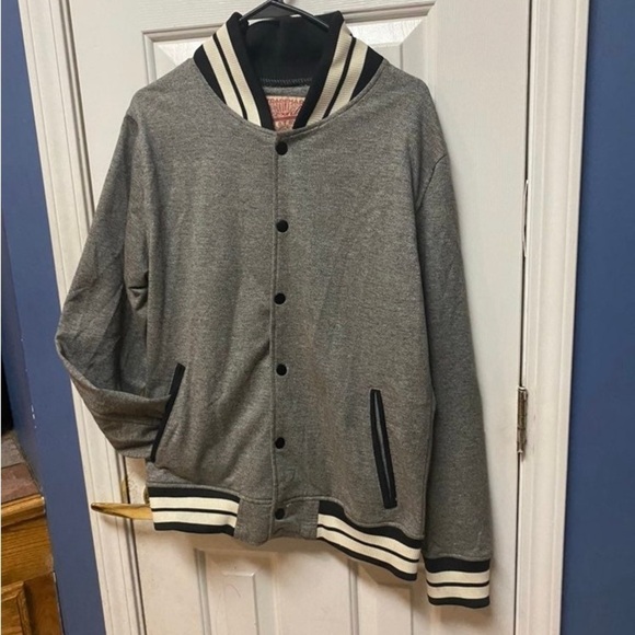 Brooklyn Cloth Mfg Company Varsity Hooded Snap Front Jacket size medium - Picture 2 of 12